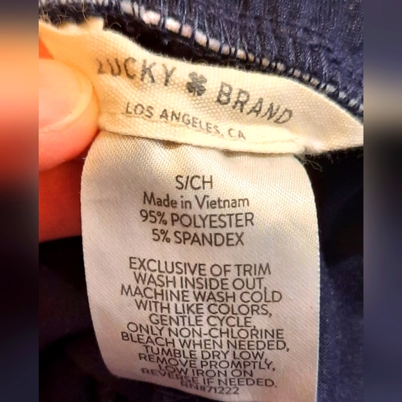 Lucky Brand Navy Blue Pull-On Elastic Waistband Pants size Small - Picture 7 of 9